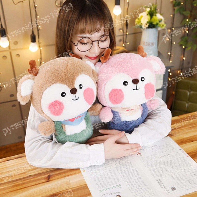 40cm mignon cerf jouets en peluche doux Sika cerf oreiller poupées Kawaii animaux en peluche enfants bébé anniversaire apaiser cadeaux