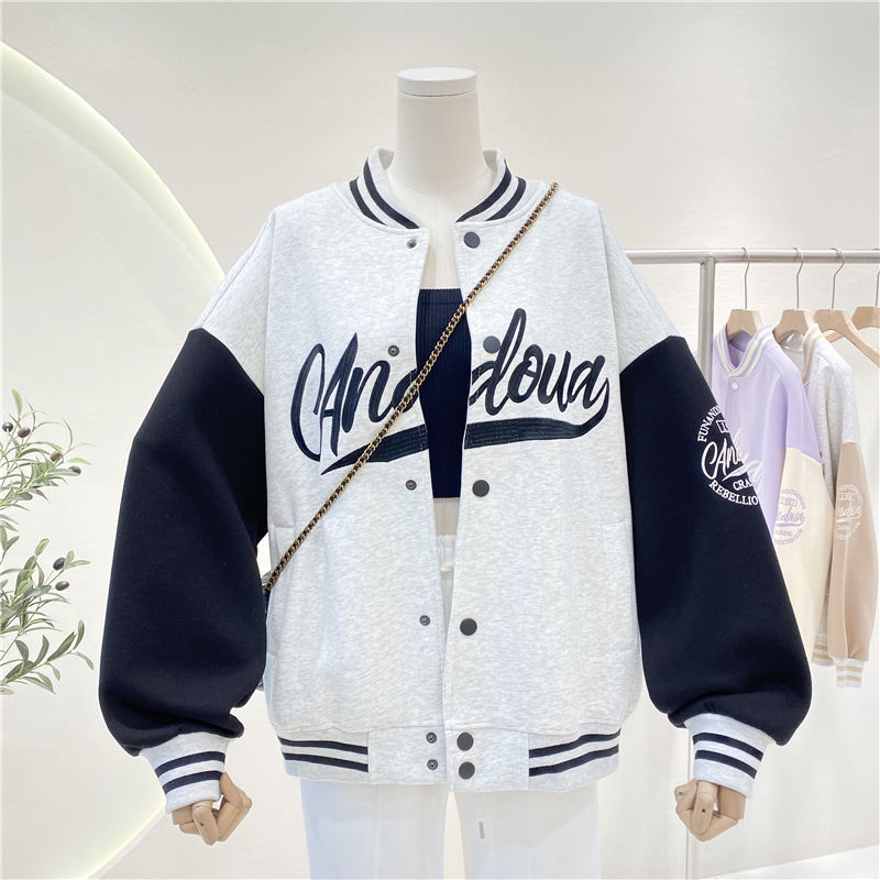 Women's Jackets Retro Loose Embroidered Women Spring and Autumn Thin Section Baseball Uniform American Shirt Ins Clothes 221101