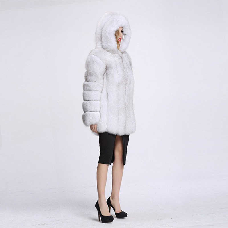 Женский меховой фанпюген высококачественный укороченные пальто и куртки Женские пушистые верхние пальто с зимней курткой с капюшоном T221102