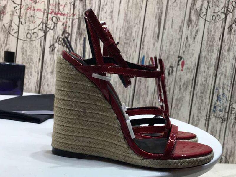 Realfine888 Sandali 5A Y5699260 11,5 cm Espadrillas con zeppa Cassandra Sandali con tacco alto Pantofole Scarpe donna con taglia 35-43