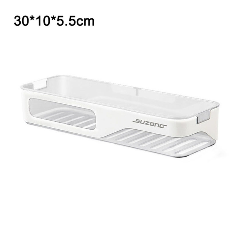 Wall Mounted Bathroom Shelf Shampoo Shower Organizer Punch-Free Bathroom Shelves Storage Rack Drainage Holder Household Items