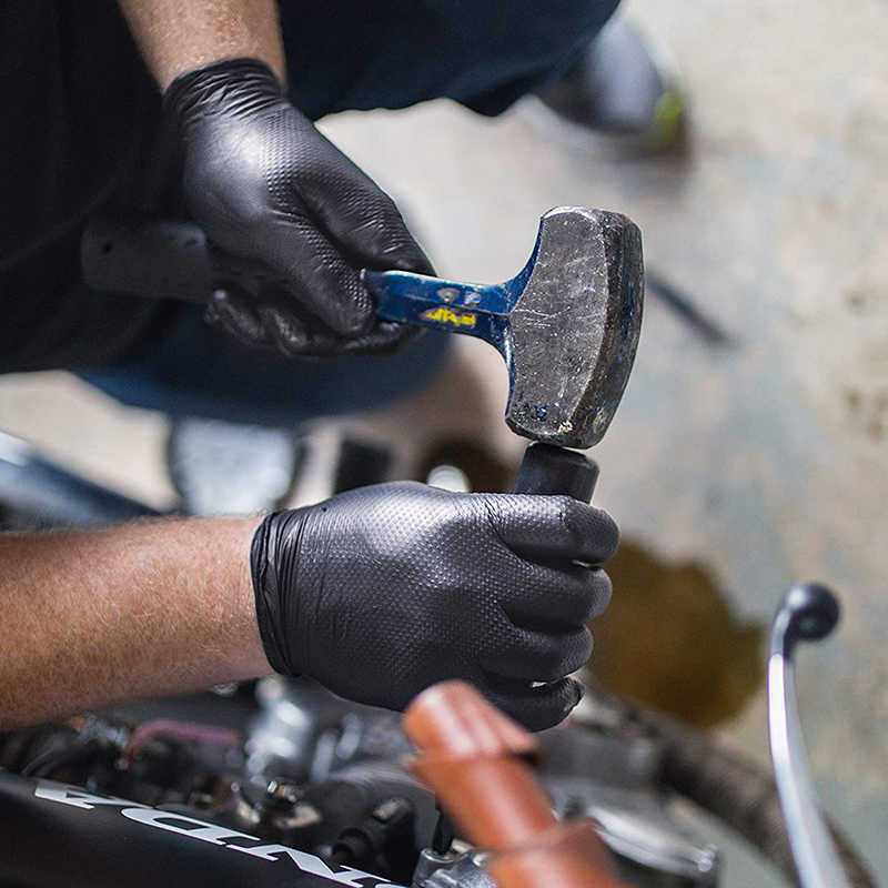 Nitrile Gloves 8mil Heavy Duty food Gloves 100% Non-slip Waterproof Powder Free Mechanical Auto Repair Laboratory