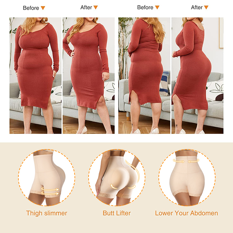 Mulheres Mulheres Mulheres Fake Ass Butt Lifter Primeiro Primeiro Puty Buty Roupa Respa Alta Cantura Sem Estreta Baixas Push -Shaper Body Shaper Boyshort 221102