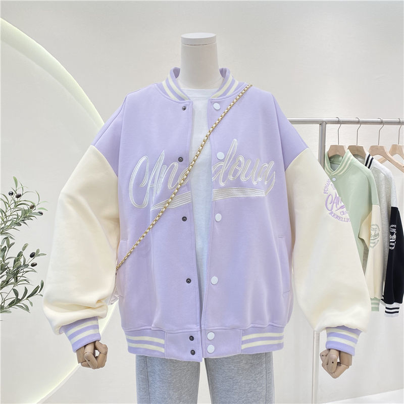 Women's Jackets Retro Loose Embroidered Women Spring and Autumn Thin Section Baseball Uniform American Shirt Ins Clothes 221101