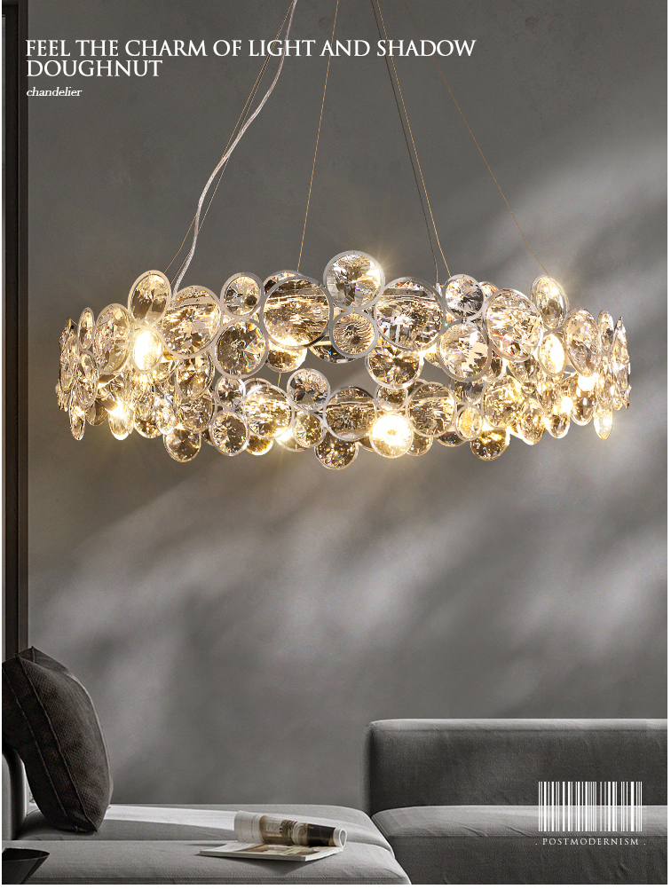 Burbujas modernas Lámparas colgantes de cristal Lámparas colgantes brillantes americanas Accesorio Comedor de lujo europeo Restaurante Droplight Hogar Decoración de luz interior