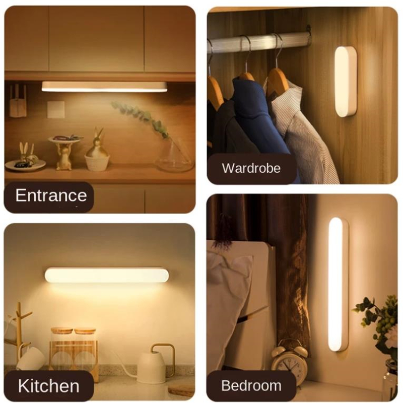 LED Night Lights Under Cabinet Lamp Hanging Magnetic USB Rechargeable Lighting for Book Study Bedside Monitor Decoration