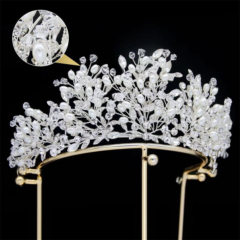 Elegant Temperament Europe och America Multicolor Alloy Crystal Wedding Headwear Bride Crown Wholesale SG0356