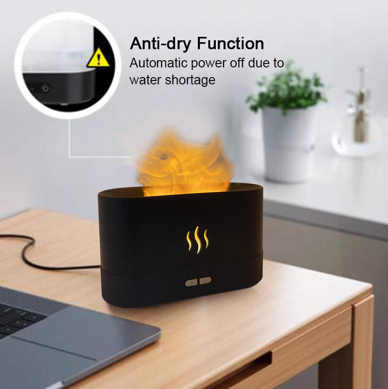 Diffusori di oli essenziali Umidificatore d'aria a fiamma Diffusore di aromi USB Diffusore di fragranze ambienti Diffusori di olio la casa Soggiorno Ufficio 2214567049