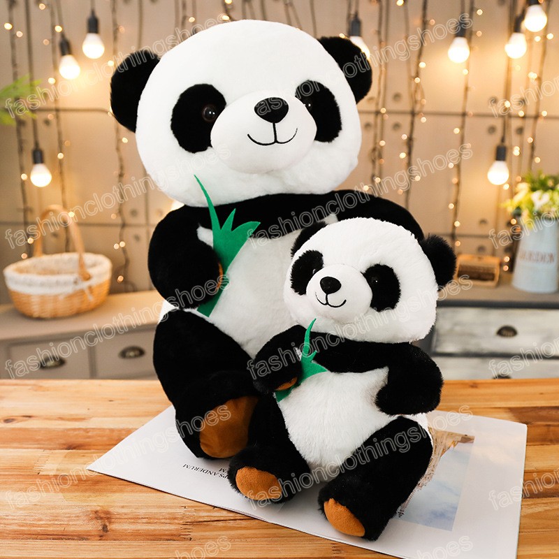 25/40/50 cm mignon grand Panda en peluche ours oreiller Panda animaux en peluche poupées enfants jouets bébé cadeau d'anniversaire pour fille