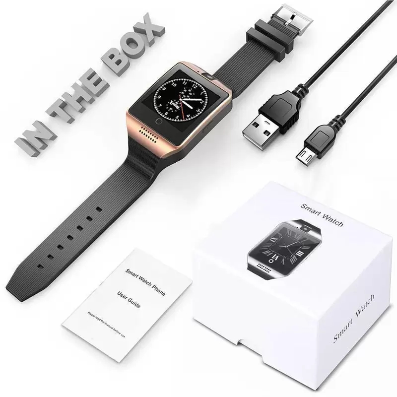 Q18 Smart Watch Bluetooth Standband Smart Watches TF SIM CARD NFC Camera Oprogramowanie kompatybilne telefony komórkowe z Androidem z pudełkiem detalicznym