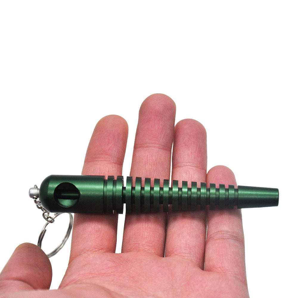 smoke shop smoking kit Metal pipe conical thread integrated smoker with key chain bong dab rig
