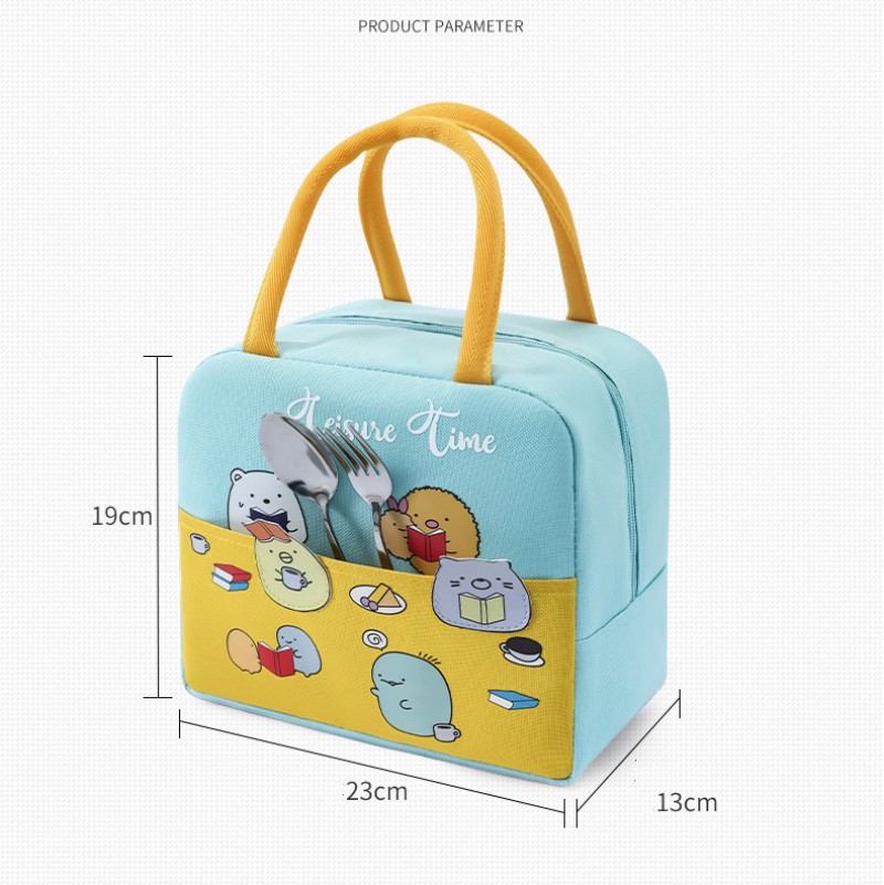Storage Bags New cartoon portable lunch box insulated lunch bag thickened aluminum foil for students