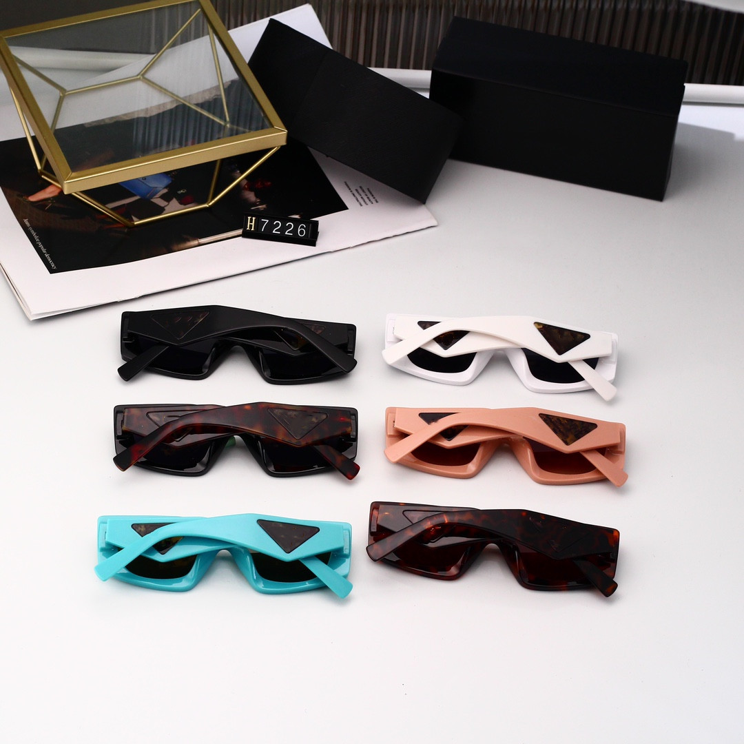 lunettes de soleil design de mode 7226 cadre carré style sportif jeune lunettes de protection UV400 extérieures simples et polyvalentes entières 237e