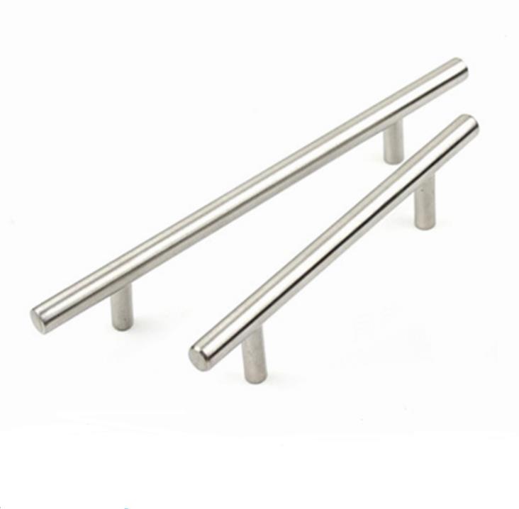 T Type Handles For Cupboard Door Drawer Wardrobe Shoe Cabinet Pulls Stainless Steel 3 Size Universal SN71