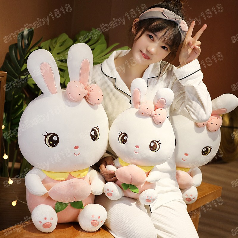 50cm Cute Rabbit Plush Toy Stuffed Soft Animal With Peaches Bunny Doll Baby Kids Toys Birthday Gift Present For Girl