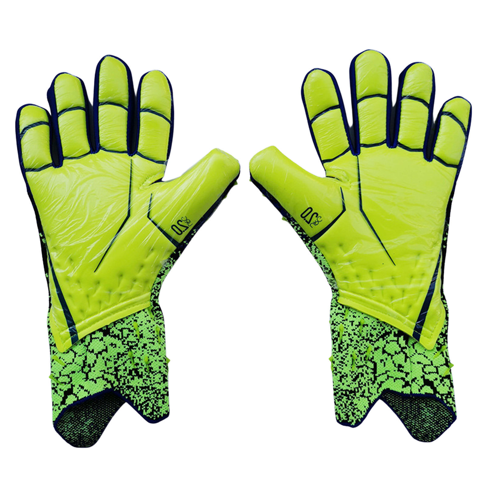 Balls Design Men Goalie Soccer Goalkeeper Gloves Thicken Full Latex Foam Professional Training Football Gloves 221102