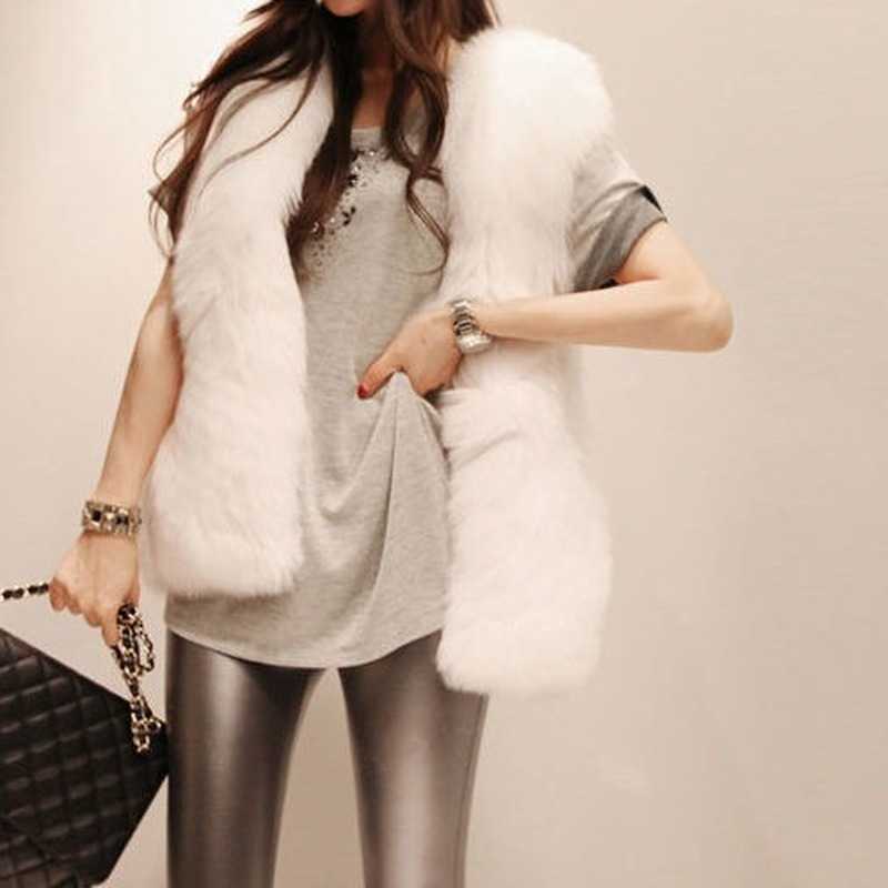 Women's Fur Faux Luxury Thick Warm Vest Oversize Big Size Women New Winter V Neck Sexy Coat 6XL T221102
