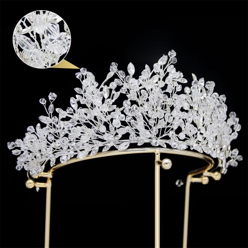 Elegant Temperament Europe och America Multicolor Alloy Crystal Wedding Headwear Bride Crown Wholesale SG0356