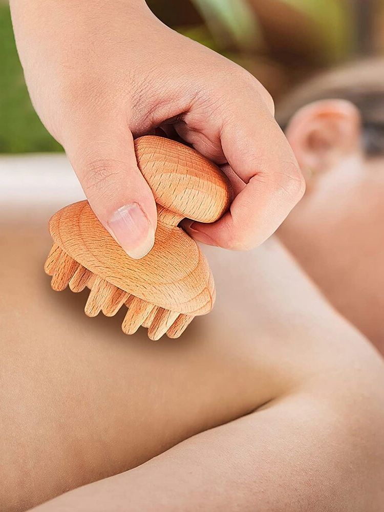 Full Body Massager Wooden Maderotherapy Back Roller Wheel Anticellulite Gua Sha Tools Kit For Reductive 2211017779821