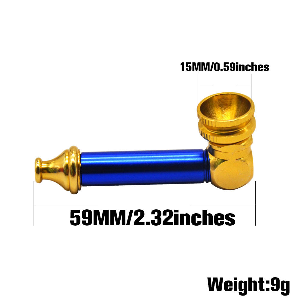 R￶kningstillbeh￶r Tobaksr￶r Small Mini Metal Pipe Straight Rod Thin Beak Gold Bong Dab Rig