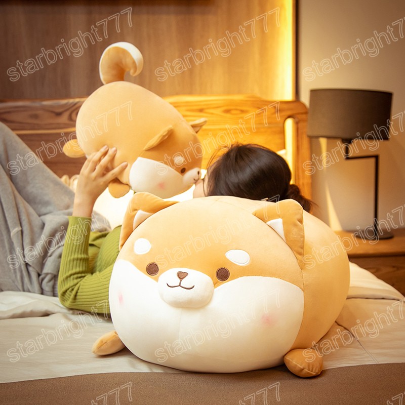 Peluche de chien Shiba Inu, 35/50cm, Kawaii, mignon et confortable, Simulation en forme de chien, oreiller de canapé pour dormir