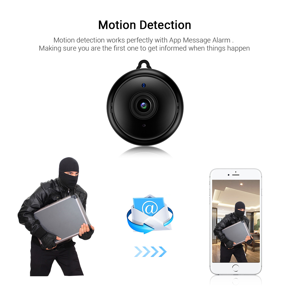 Dome Cameras Mini Wifi IP HD 1080P Wireless Indoor Nightvision Two Way Audio Motion Detection Baby Monitor V380 221102