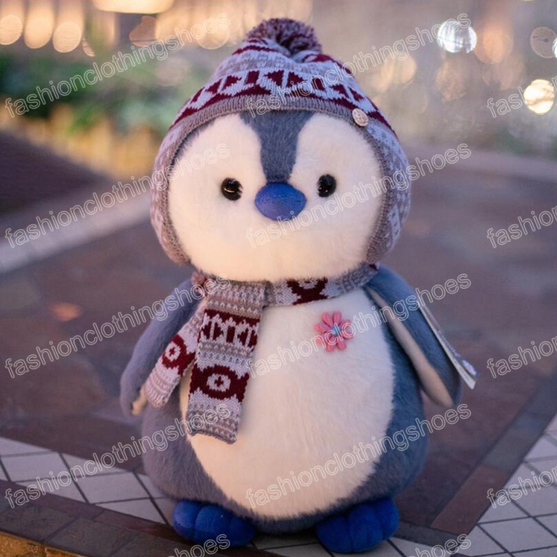 20/27/37 cm Simulation pingouin avec écharpe chapeau peluche peluche poupées pour enfants anniversaire saint valentin cadeau