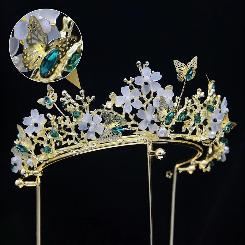 Elegant European and American Wedding Handmade Alloy Headwear Bridal Crown SG1419