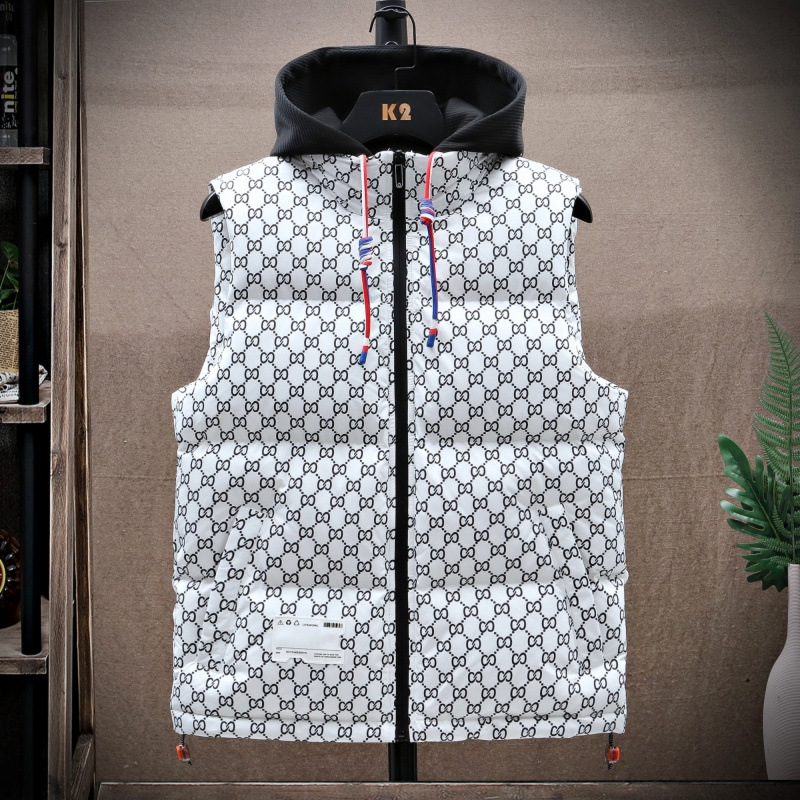 Mens down cotton vest thickened vests down jackets coat couple's winter jacket men clothing