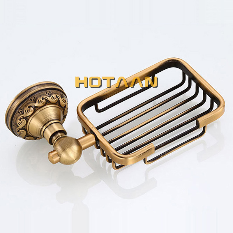 Towel Racks Antique Brass Aluminium Bathroom Accessories Set Robe hook Paper Holder Bar Soap Basket Fitting 221102