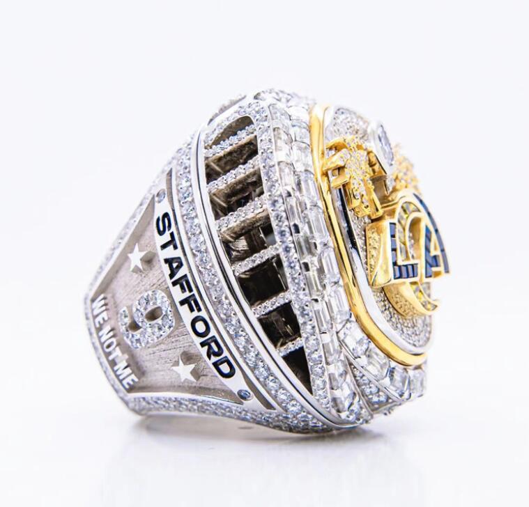 5 Player 2021 2022  American Football Team Champions Championship Ring Stafford Kupp RAMSEY DONALD McVAY Fan Gift210V