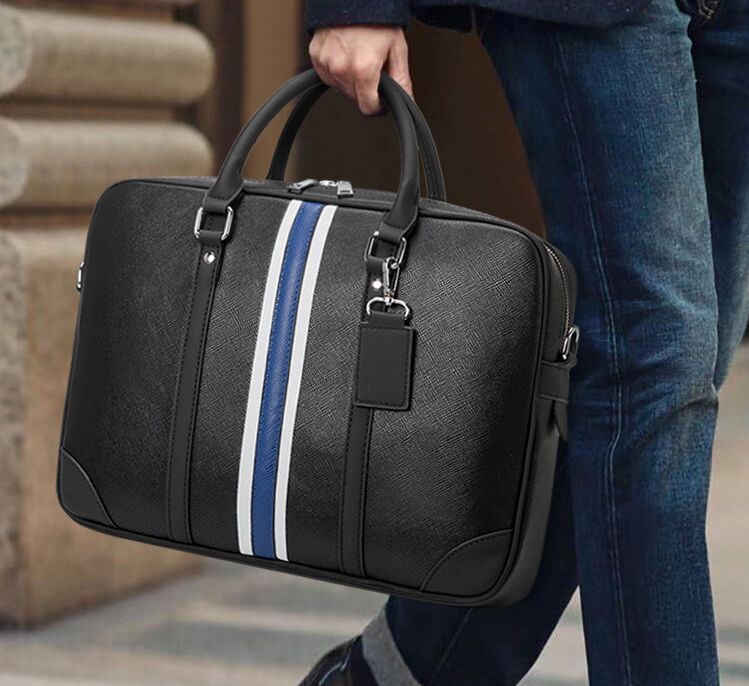 New Men Counder Countercase Leather Leather Business Business Business Laptop Women Messenger Facs Totes Totes Men's Luggage278Q