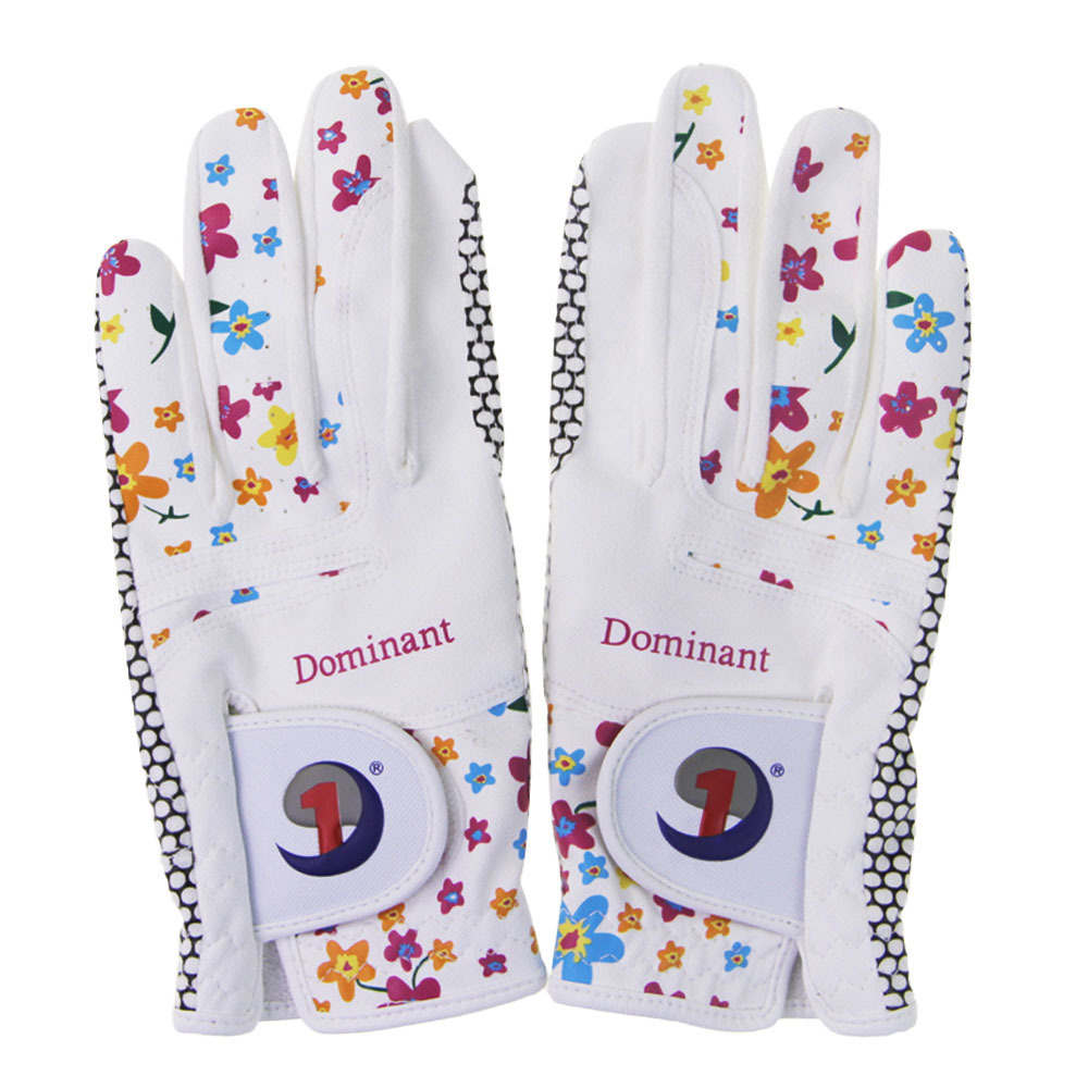 Rękawiczki sportowe rękawice golfowe kobiety panie pary fajna skóra zarówno ręka lato Kwiatowy kolorowy oddychający do slip 1 221102