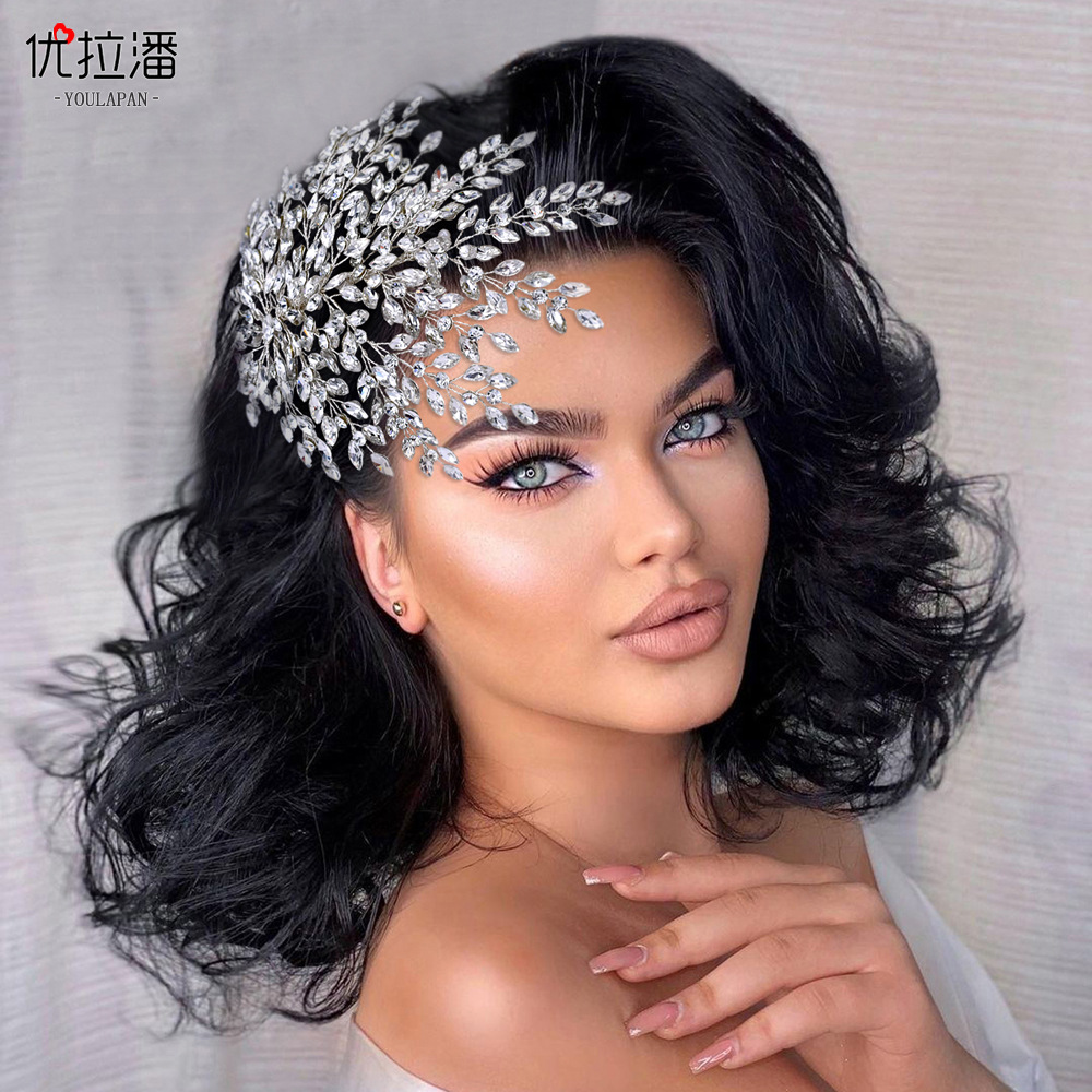 Rhinestone Bridal Headpiece Wedding Headwear Hair Accessories Woman Headband Jewelry Bride Headdresses for Party Prom CL2819