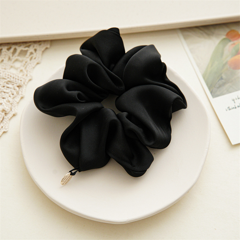 شعر الساتان Scrunchies Girls Hairband Hairband Hairder Hairs Hairs Ties Rubber Bands Fashion Women Hair Assories with tag