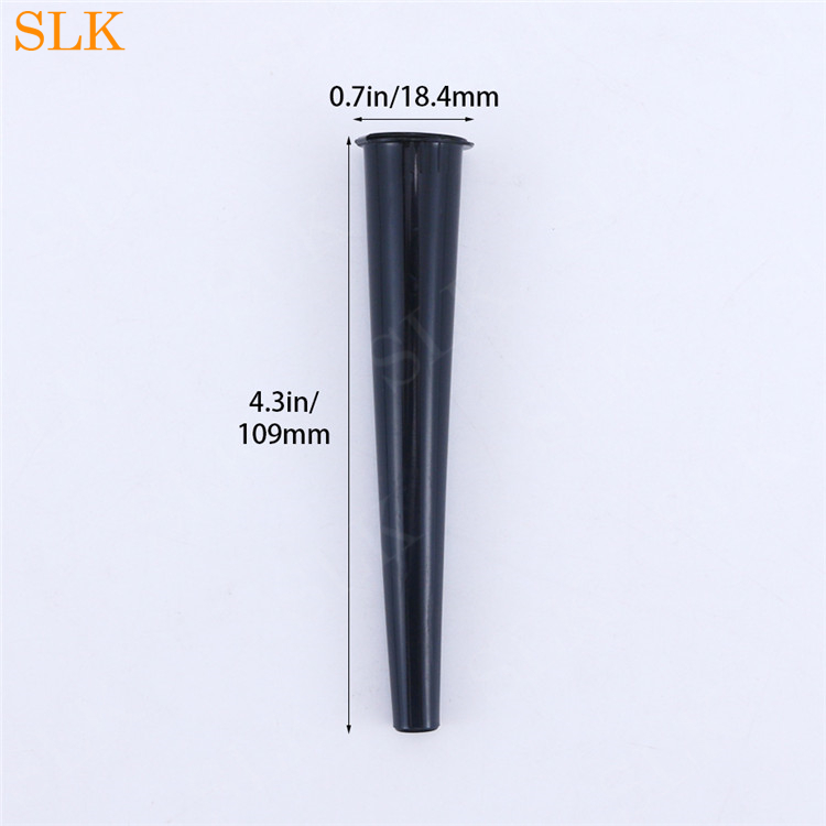 smoking accessories cone pre roll packaging tube plastic tube storage container 110mm black and blue rolling joint blunt pre-rolling containers