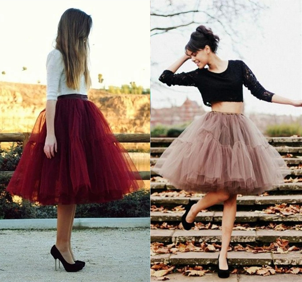 6 Layers Tulle Adult Tutu Skirt Flare Puffy Petticoat Dress Princess Ballet Jupon Sous Robe Mariage Lolita Dress Party Prom Gown cpa539