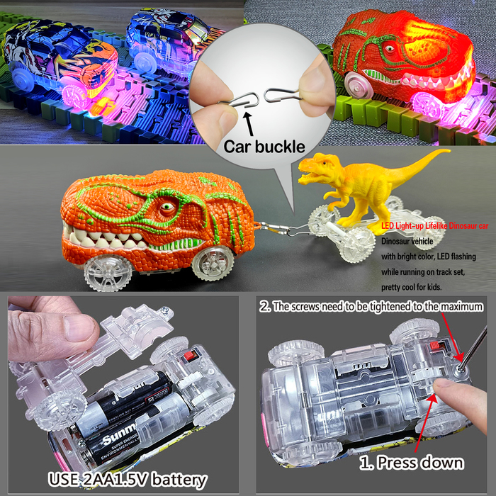 Diecast Model Car Dinosaur Train Toys-Create A World Road Race-F-Fensible Playset S Toys Race Car for Old Boy Girls 221103