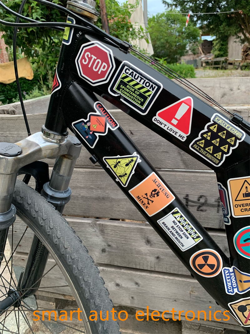 50 Stück Warnaufkleber mit Gefahrenverbot für Autos, Skateboard, Kühlschrank, Gitarre, Laptop, Motorrad, Fahrrad, Koffer, Notebook, PC, Reisen, klassisches Spielzeug, coole Aufkleber