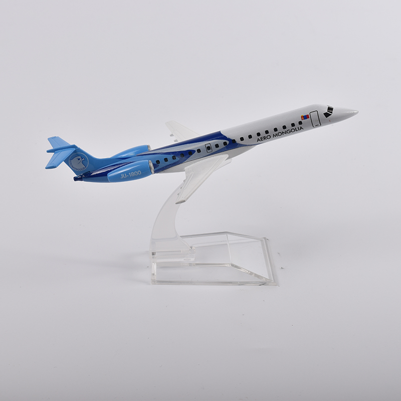 Diecast Model Araba Jason Tutu 16cm Moğol ERJ145 Uçak Düzlemi Uçak Metal 1/400 Ölçekli Uçaklar Fabrika Drop 221103