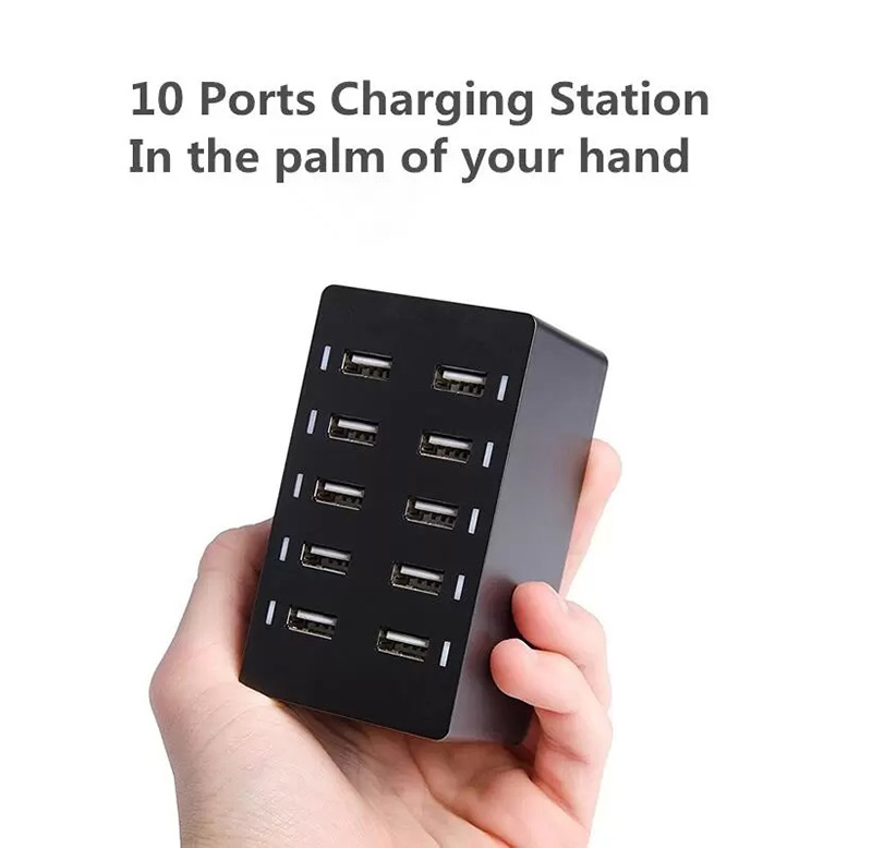 Adaptateur de chargeur USB multiple 40W Charge de bureau intelligente 10 ports Charge multi-appareils mobiles pour IPHONE samsung huawei