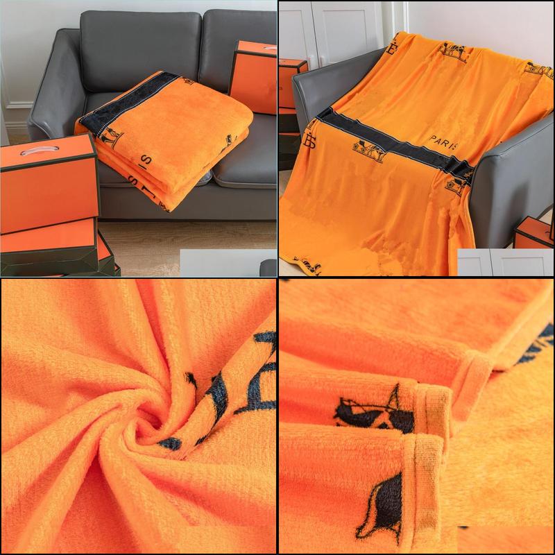 Blankets Designer Blanket Soft Home Office Nap Air Conditioning Sofa Decoration Travel Car Throw Blankets High Grade Business Gift251U