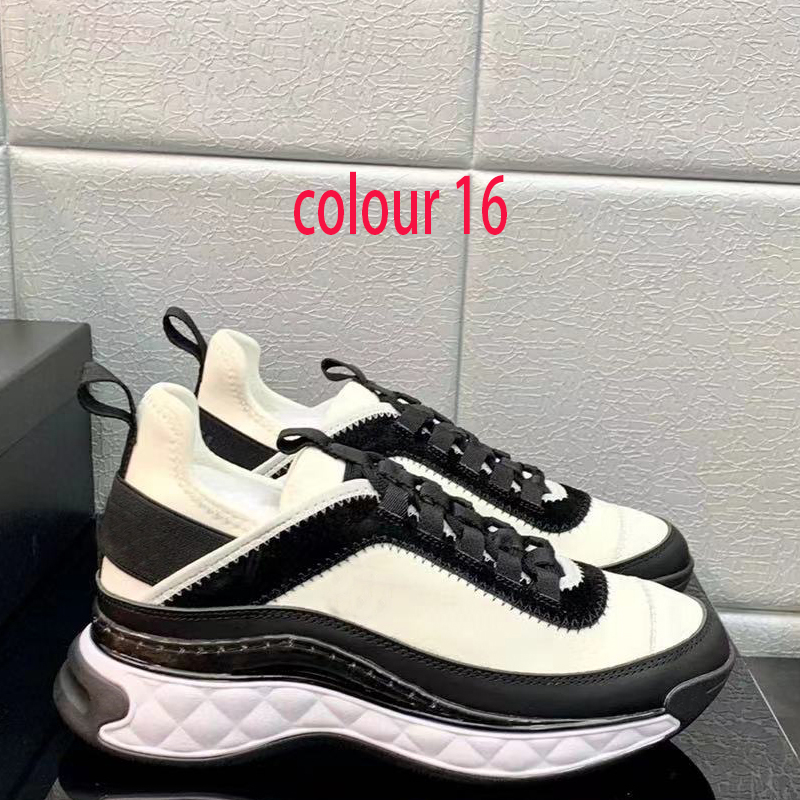 Casual shoes women Travel leather lace-up sneaker lady letter designer SHoes Running Trainers Letters Thick soled shoe platform Men gym sneakers size 35-42-45 With box