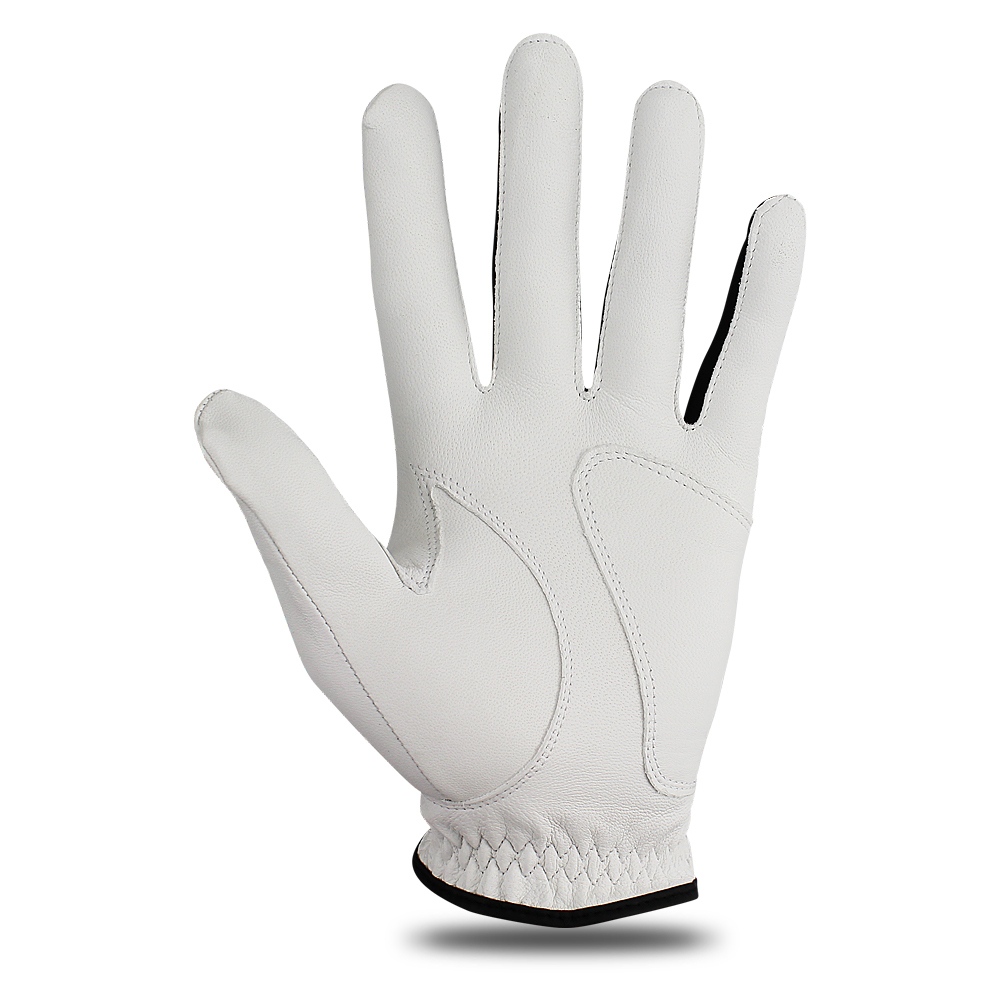 Sports Gloves Sheepskin genuine leather Professional Golf For men white and black lycra Palm thickening Gift for golfer 221102