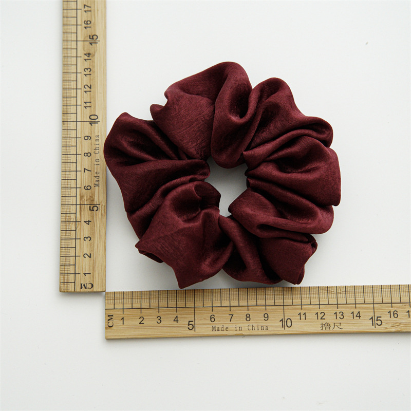 Silk Satin Large Hair Scrunchies Elastic Rubber Hairband Women Girls Solid pannband Hastjärnshållare Hårbindningar Tillbehör