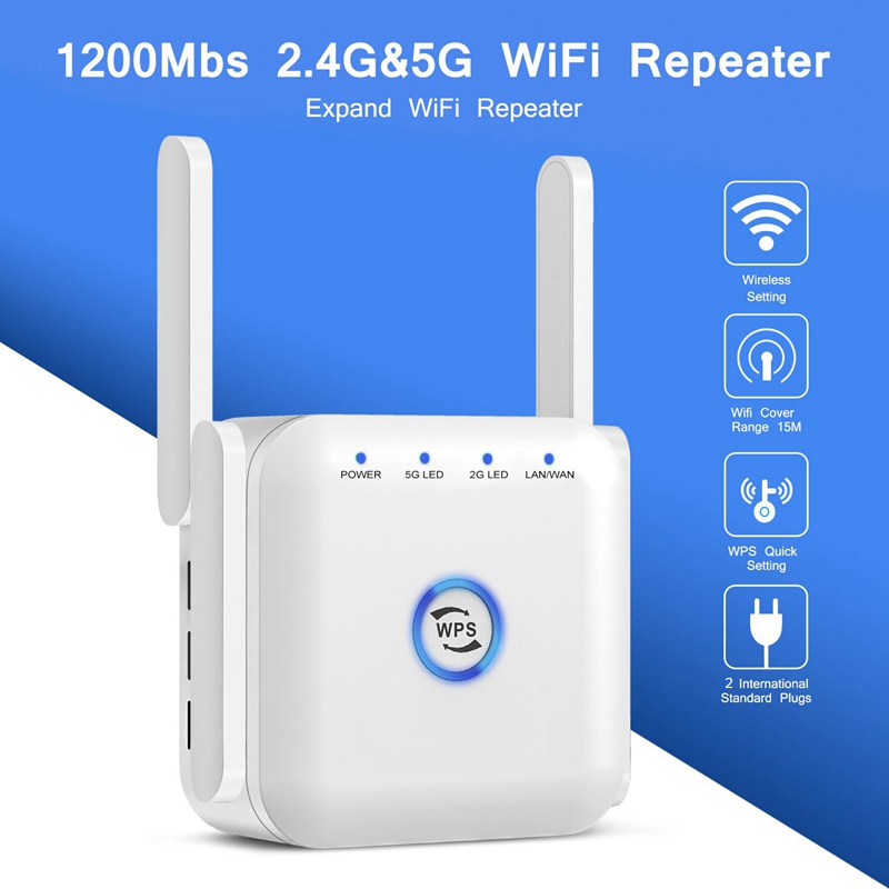 Routers 5G Repeater WiFi Long Range Wifi Extender Wireless Router Signal Wi fi Amplifier 1200Mbps Network Booster 221103