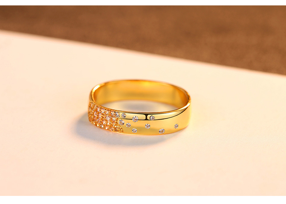 Neue micro set zirkon überzogene 18 karat gold ring frauen schmuck Koreanische luxus s925 silber ring exquisite zubehör geschenk