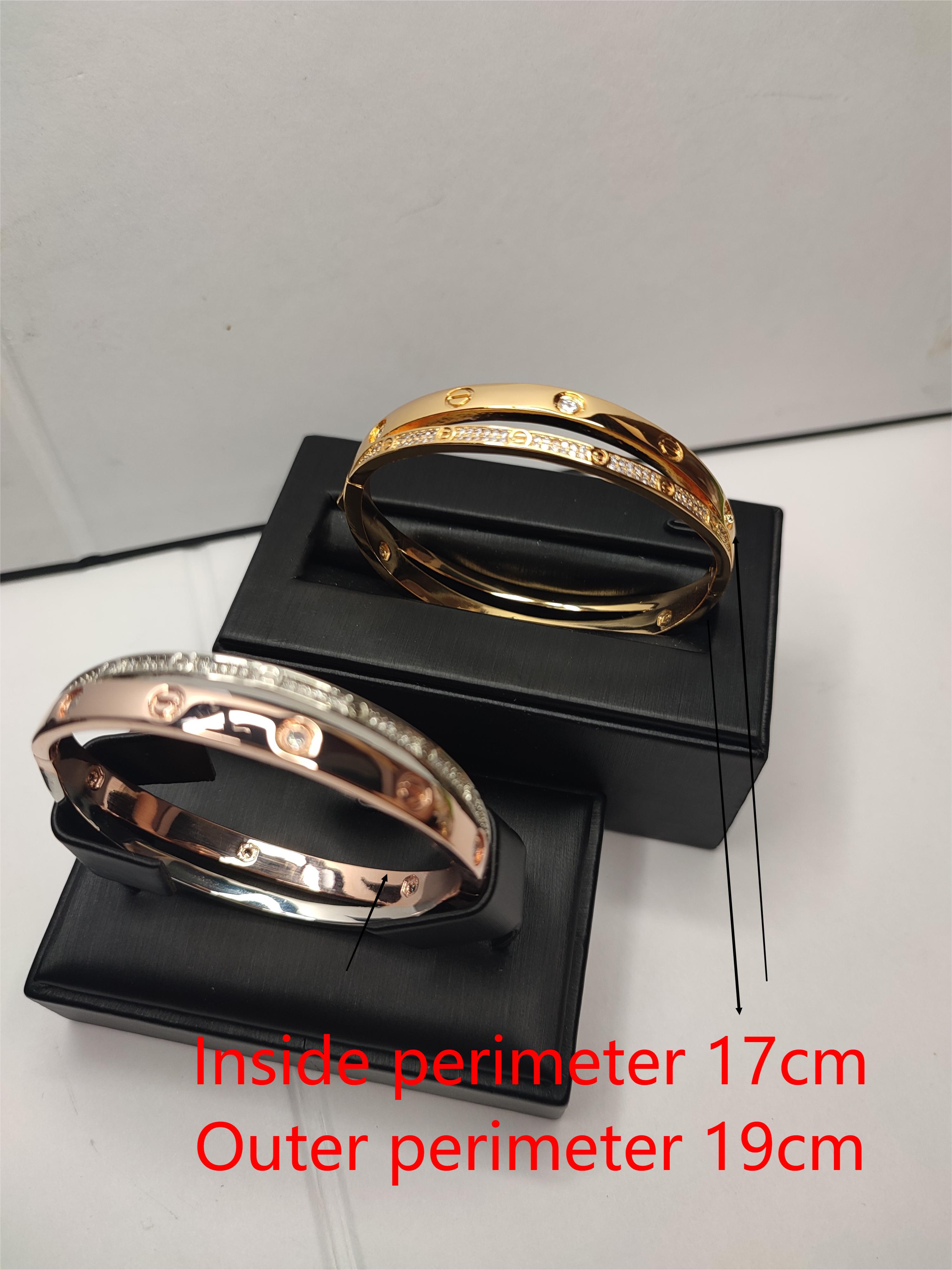 Bracelet de créateur bracelet deux couleurs chevauchement bijoux de créateur femme argent ensemble diamant simple montres d'amour femmes hommes couple bracele296i