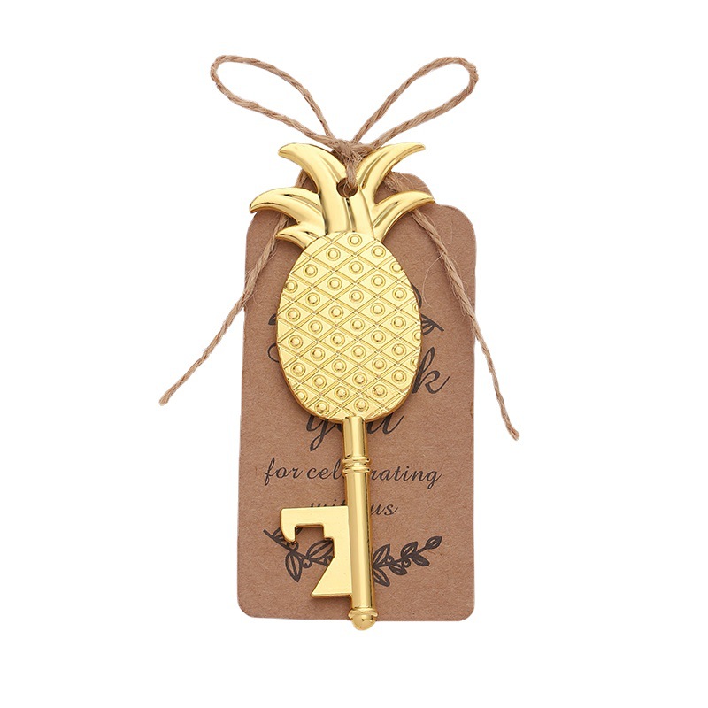 Pineapple Key Bottle Opener Favors Party Gifts Anniversary Table Setting Tropical Theme Birthday Keepsake Event Giveaway