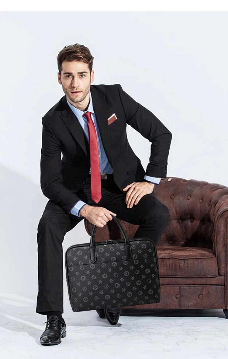 New Men Counder Countercase Designer Black Leather Business Business Laptop Women Messenger Facs Totes Men Luggage1901